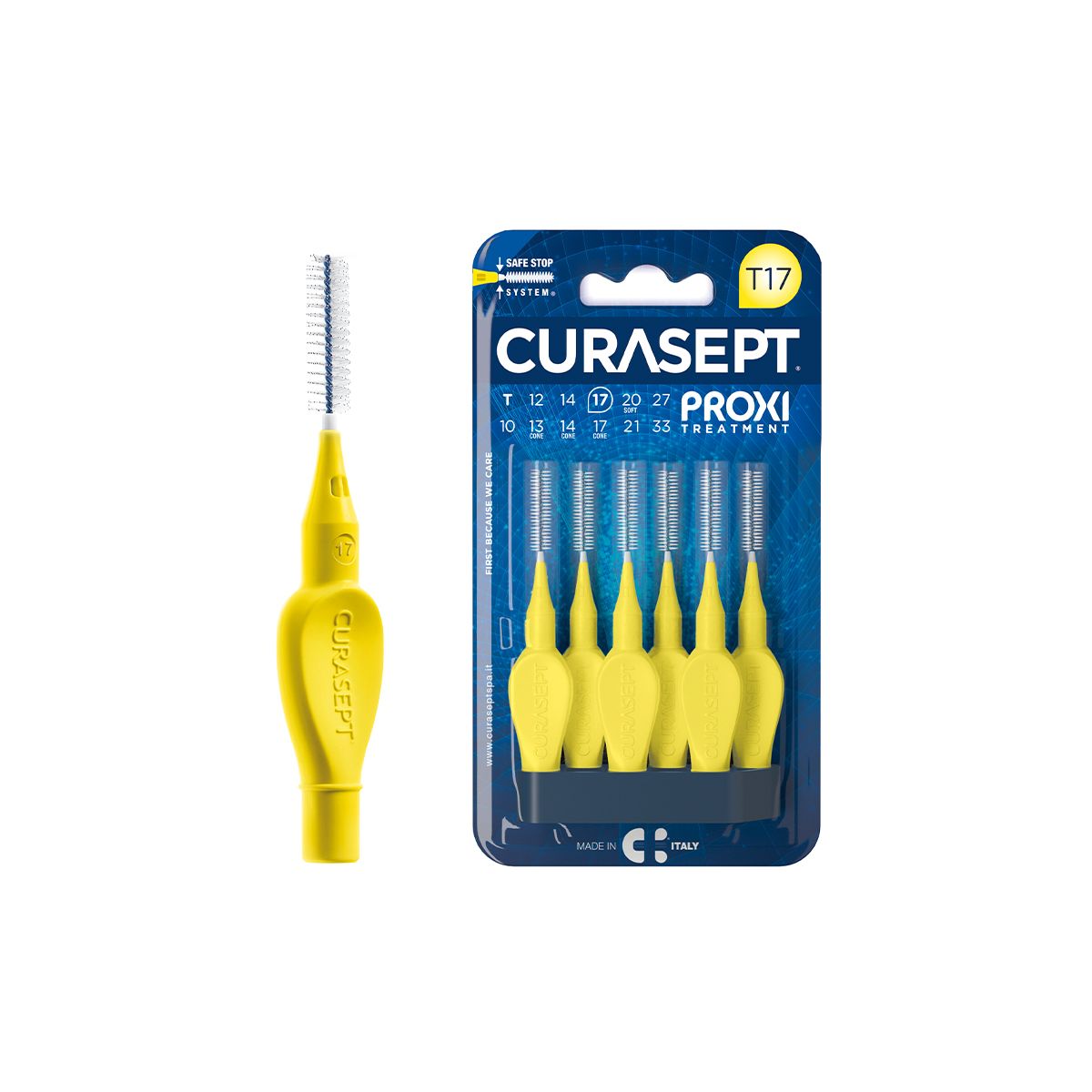 კბილთაშუა ჯაგრისი T17 Yellow 2872 კურასეპტი - Curasept
