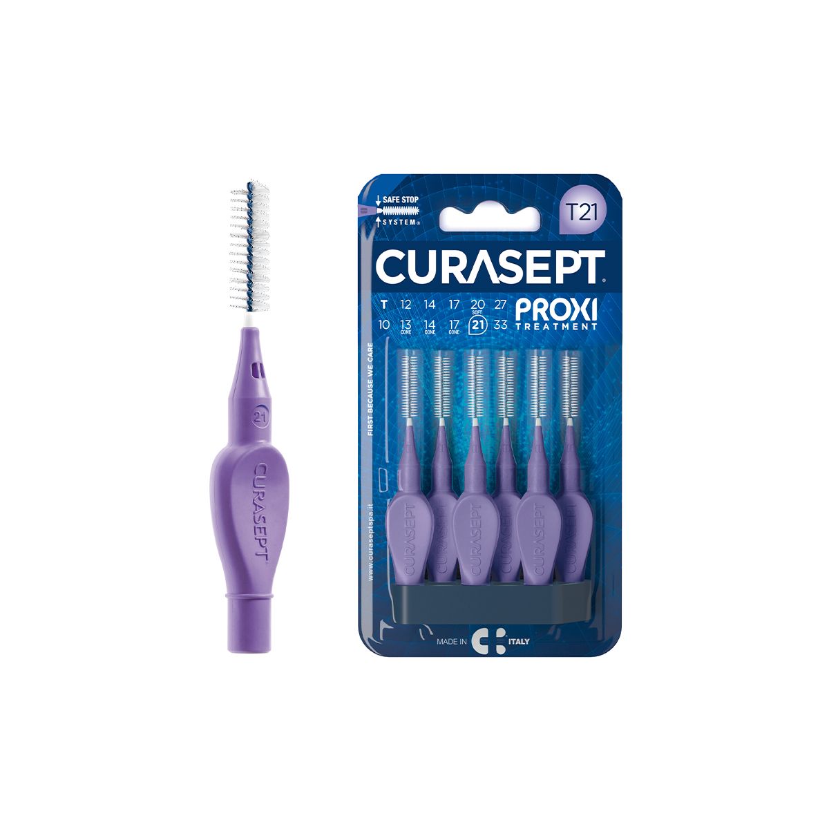 კბილთაშუა ჯაგრისი T21 Purple 2902 კურასეპტი - Curasept