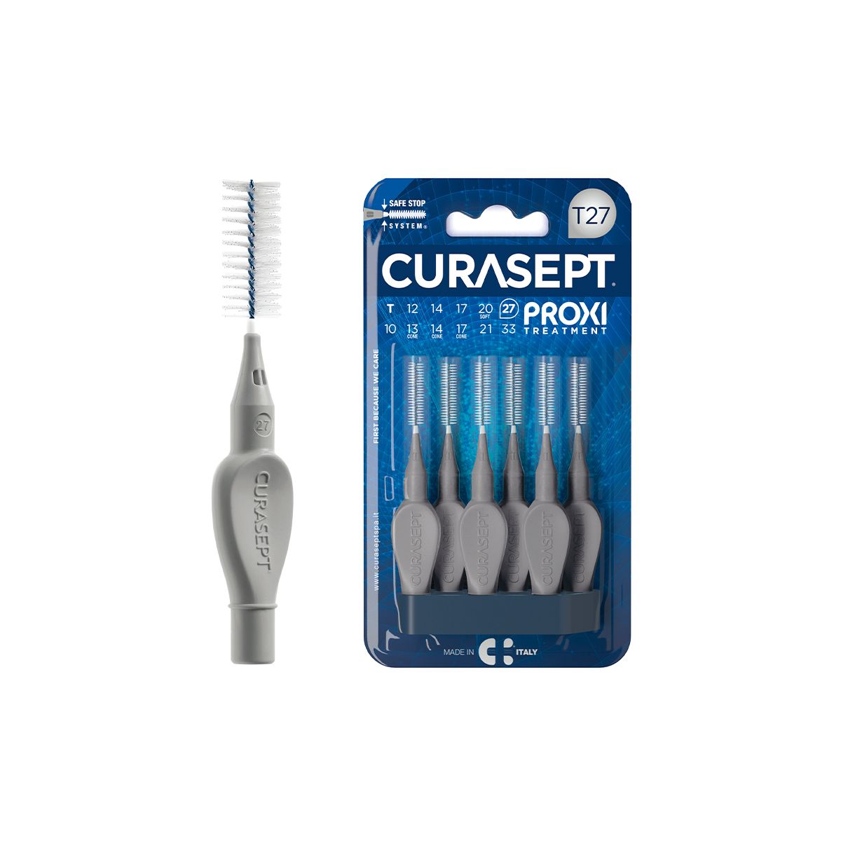 კბილთაშუა ჯაგრისი T27 Gray 2919 კურასეპტი - Curasept