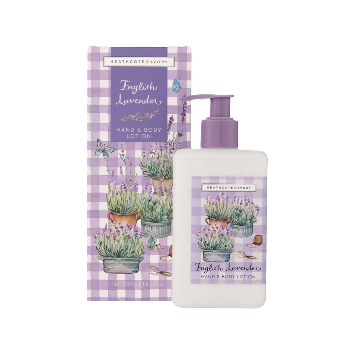 ხელისა და ტანის ლოსიონი English Lavender 250 მლ 661 ჰესკოტი და აივორი - Heathcote & Ivory