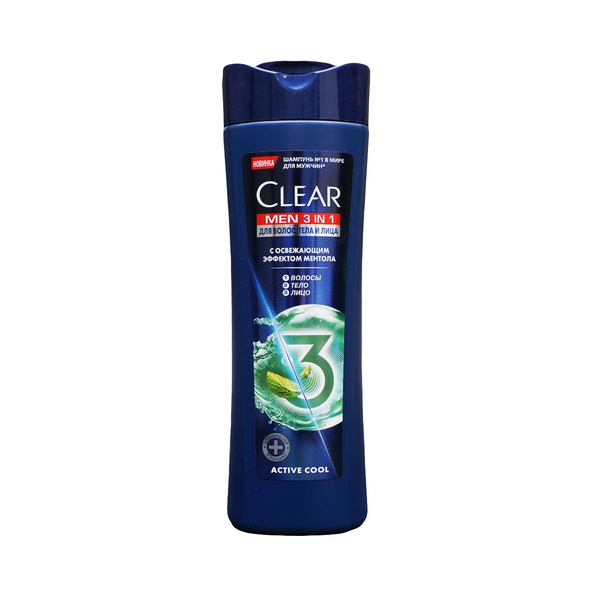 შამპუნი 3in1 380 მლ 8912 ქლეარი - Clear
