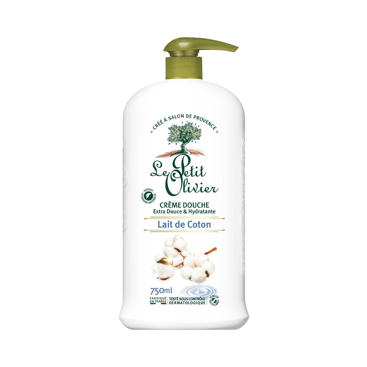 შხაპის კრემი Cottonmilk 750 მლ 7626 ლე პეტიტ ოლივიე - Le Petit Olivier