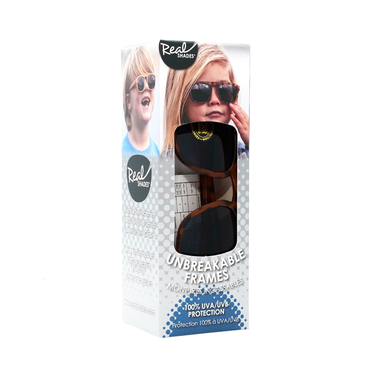 მზის სათვალე 2 წლიდან Tortoise 7580 რეალ შეიდს - Real Shades