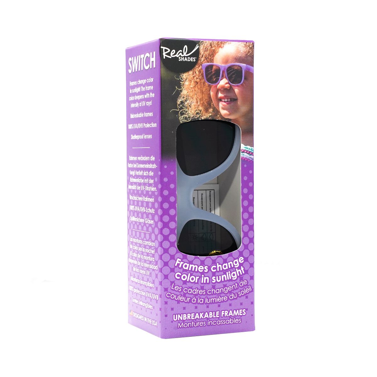 მზის სათვალე 4 წლიდან Blue Purple 5135 რეალ შეიდს - Real Shades