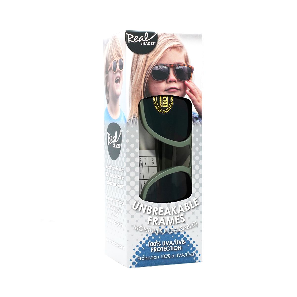 მზის სათვალე 7 წლიდან Sage green 8013 რეალ შეიდს - Real Shades
