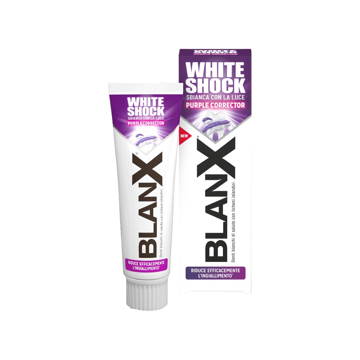 კბილის პასტა იასამნისფერი White Shock 75 მლ 6277 ბლენქსი - Blanx