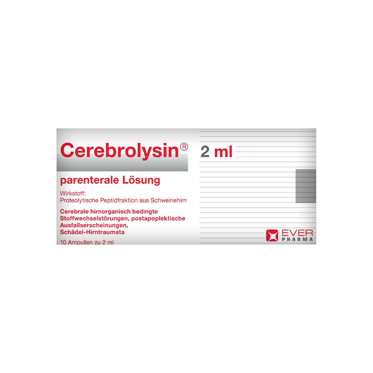 ცერებროლიზინი - Cerebrolysin 2მლ 10 ამპულა