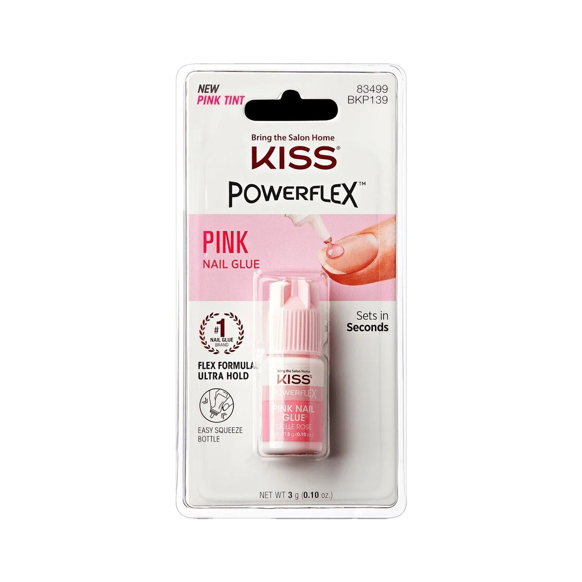 ხელოვნური ფრჩხილების წებო pink 9924 ქისი - Kiss