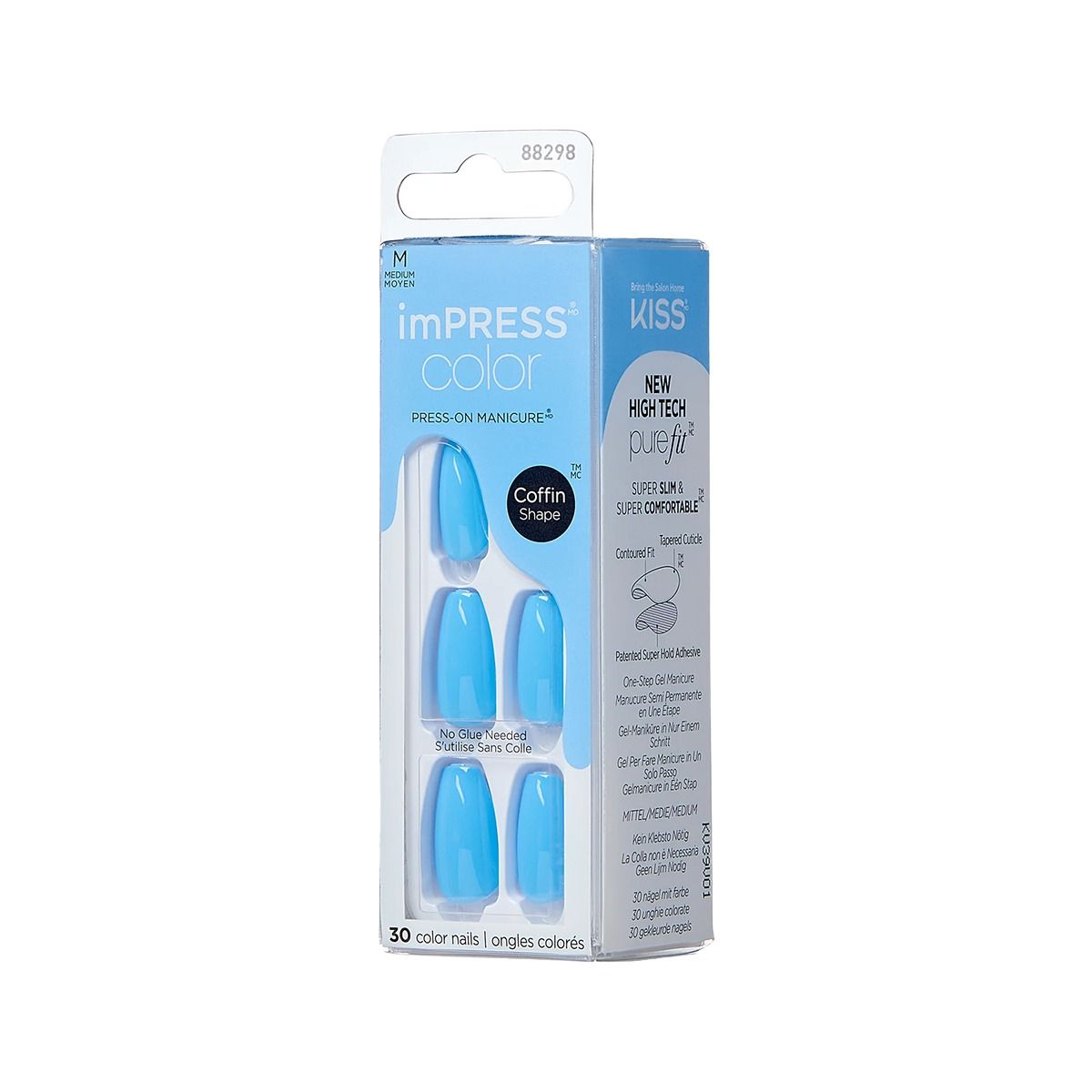 ხელოვნური ფრჩხილები Serene Blue 2988 ქისი - Kiss