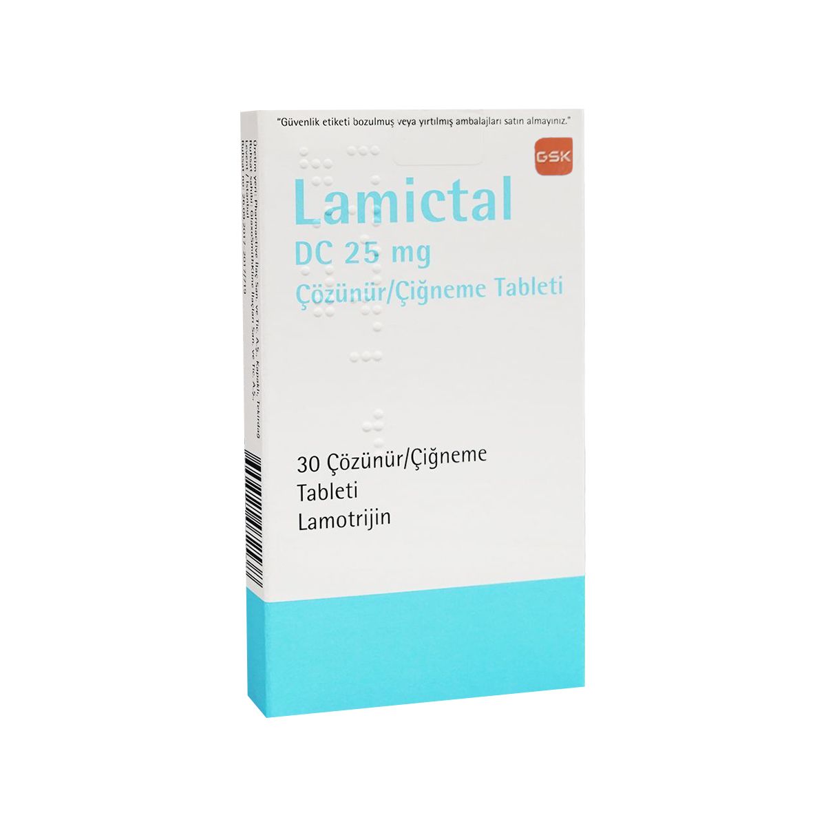 ლამიქტალი DC - Lamictal DC საღეჭი 25მგ 30 ტაბლეტი