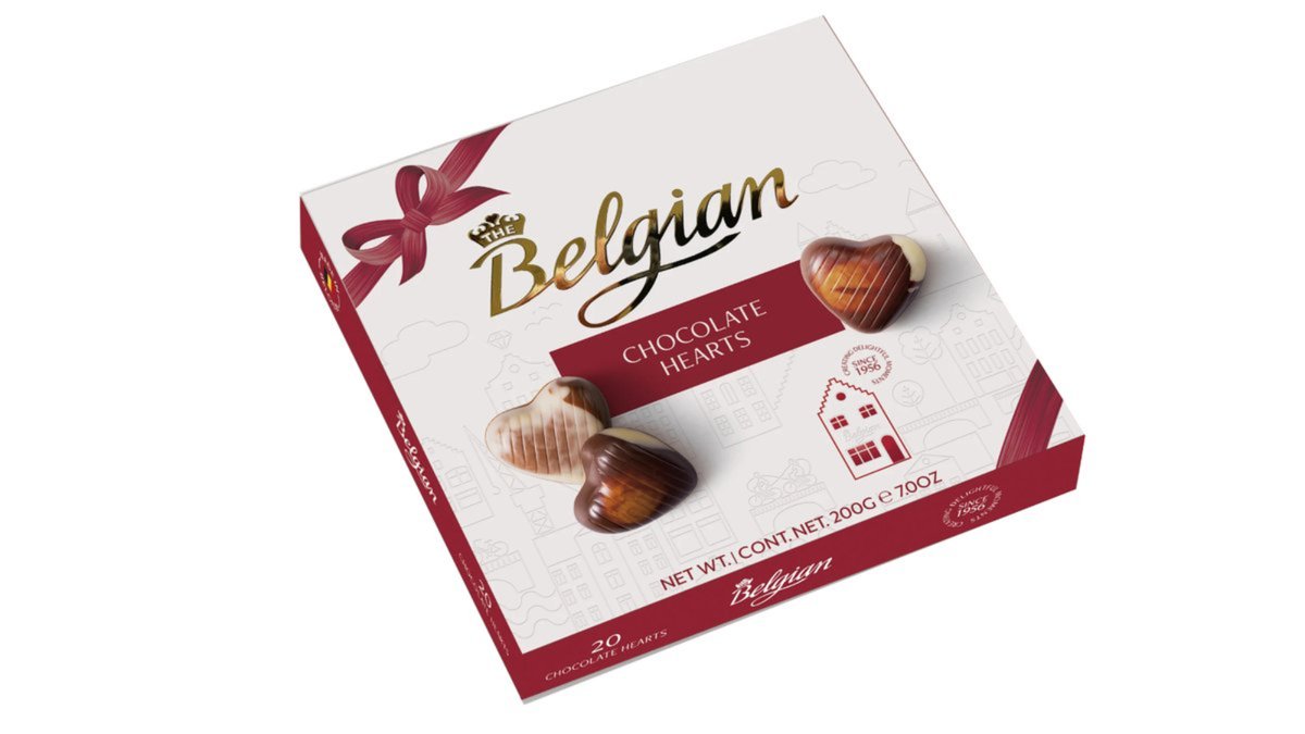 შოკოლადის ნაკრები / Belgian / გულები / 65გრ